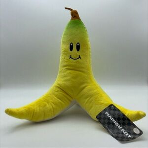 Nintendo Super Mario Kart Banana Peel Plush 12" Stuffed Animal Toy NWT